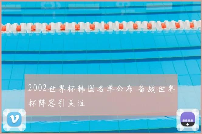 2002世界杯韩国名单公布 备战世界杯阵容引关注